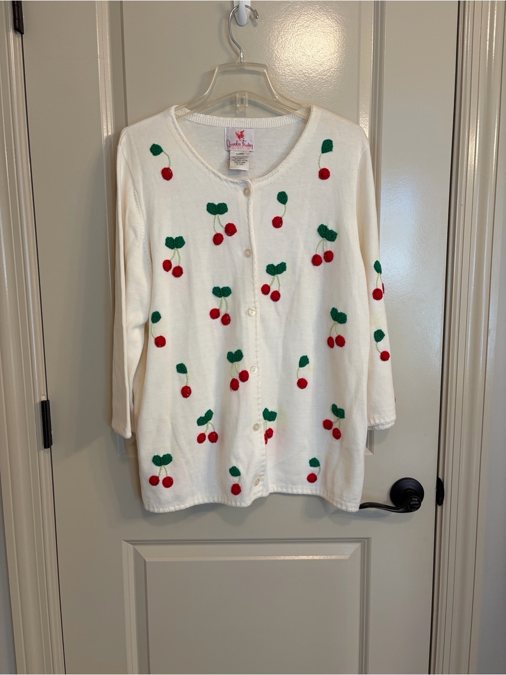 Vintage Quacker Factory Cherry Cardigan